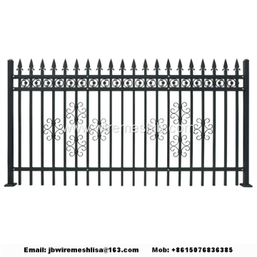 Black Color Zinc Steel Wrought Iron Fence